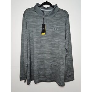 Under Armour Matchplay Grey Long Sleeve Golf Polo Mens Size XL NWT